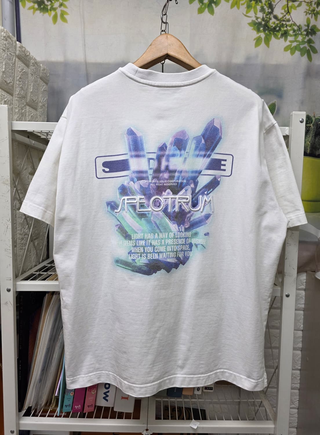 솔리드옴므 남성 반팔티 105 크리스탈 그래픽 프린팅 반팔티셔츠 MM78 상품이미지1