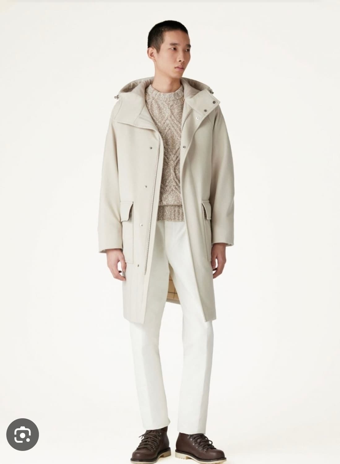 (A+/L) / 로로피아나 아이보리 캐시미어 롱 파카 자켓 상품이미지8