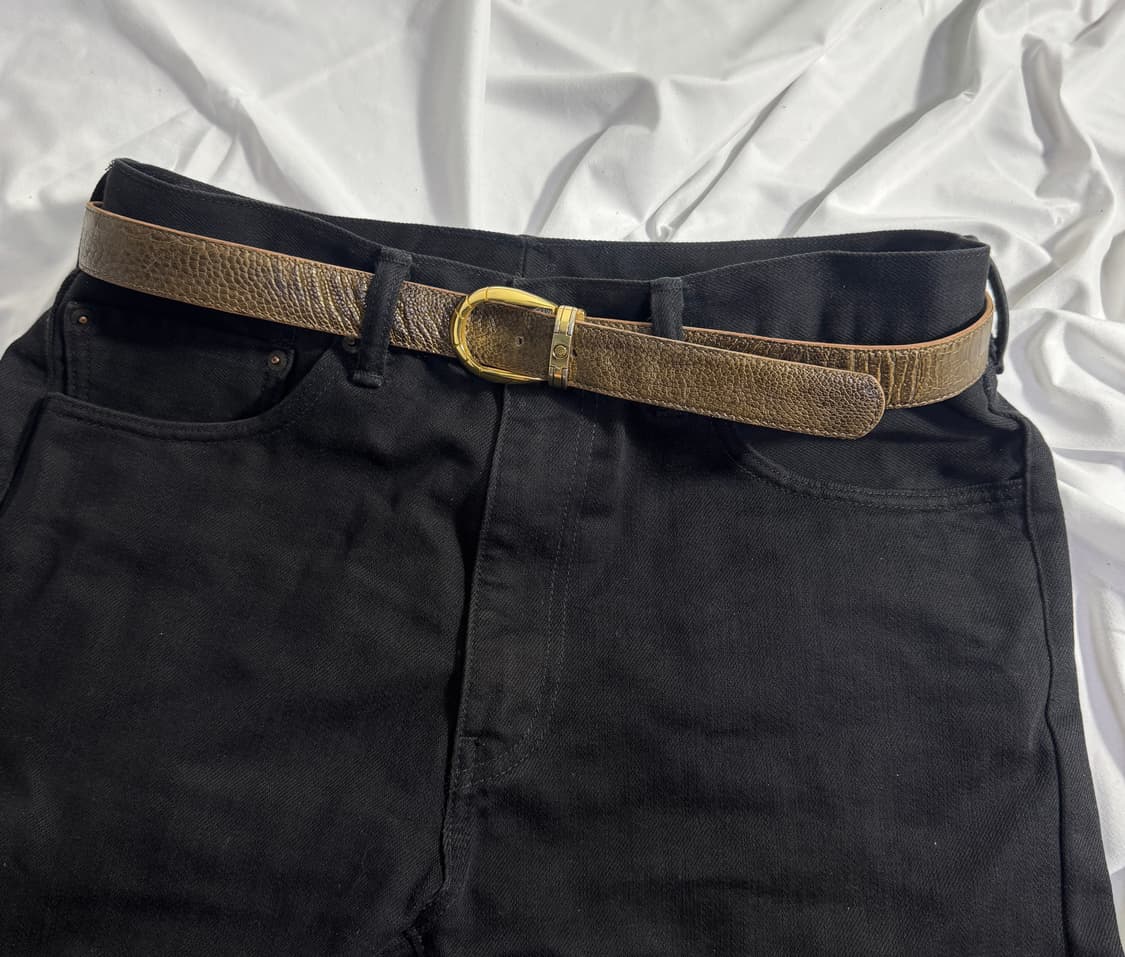 Kaiyo 오스트리치 레더 벨트 상품이미지1