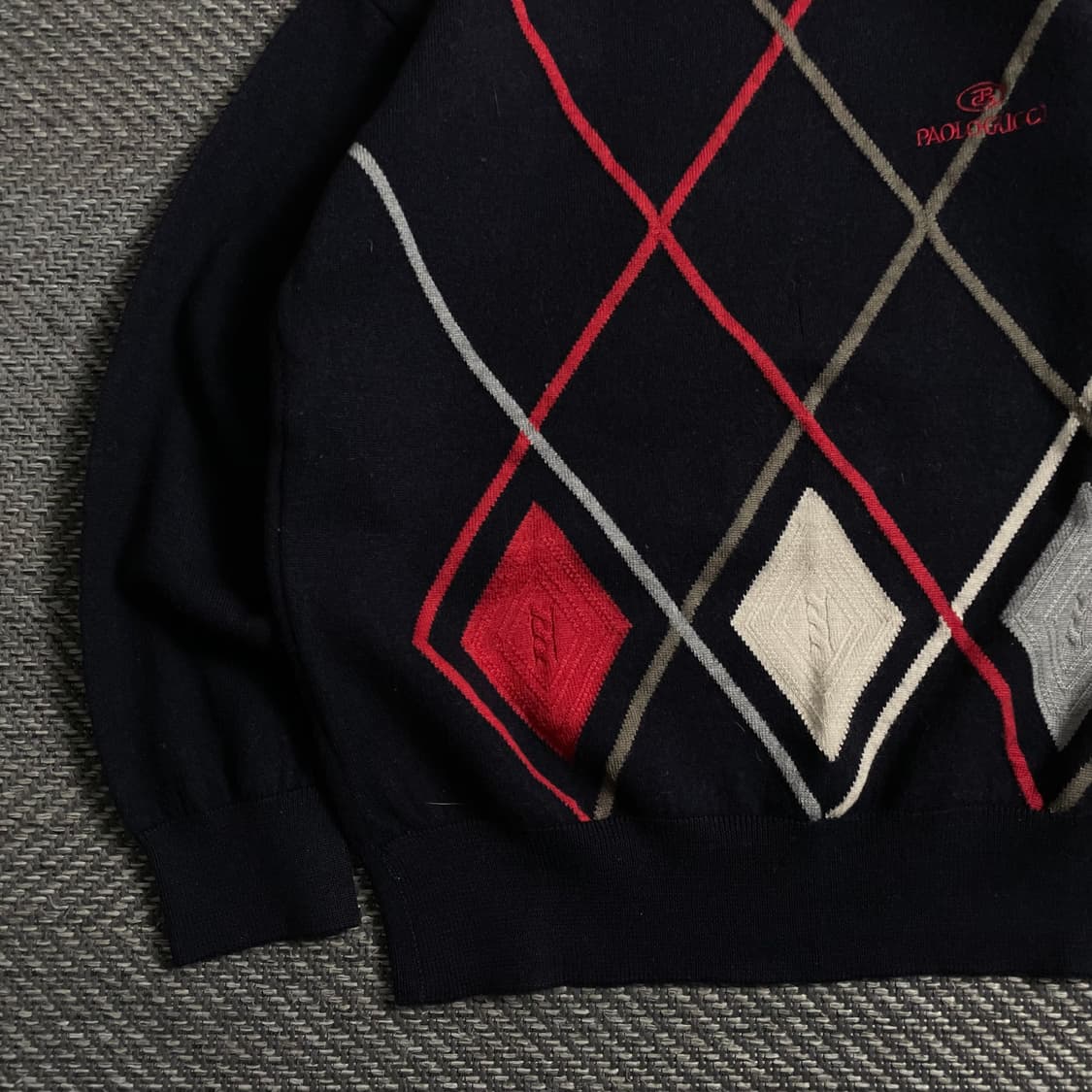 Paolo Gucci 아카이브 아가일 패턴 니트 y 4666 상품이미지3