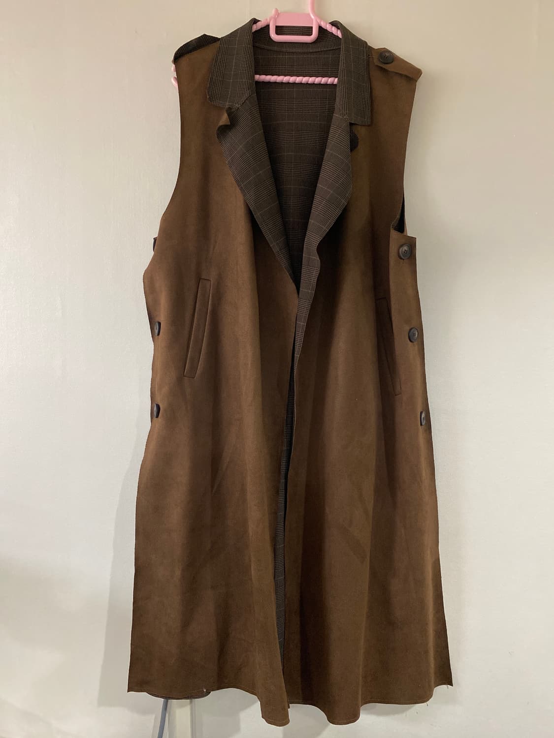 스웨이드 롱 베스트 상품이미지1