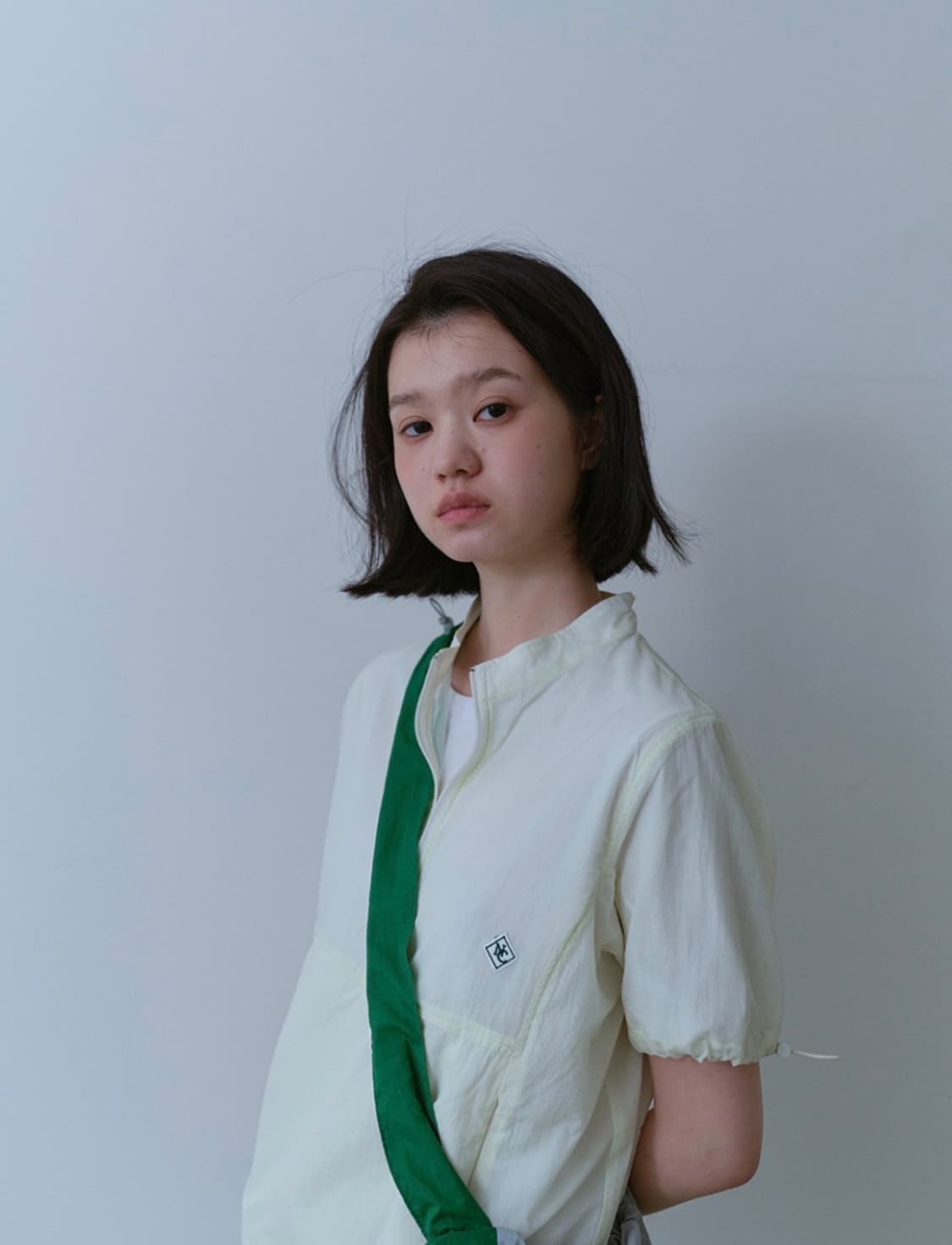 노컨텐츠st 하프 집업 윈드브레이커 / 크림 상품이미지4