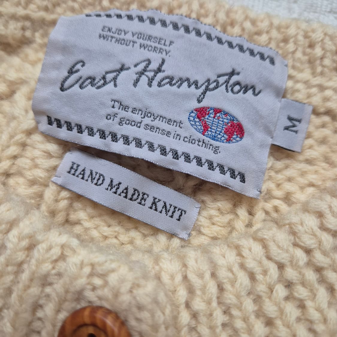 East Hampton 핸드메이드 꽈배기 가디건 M 상품이미지5