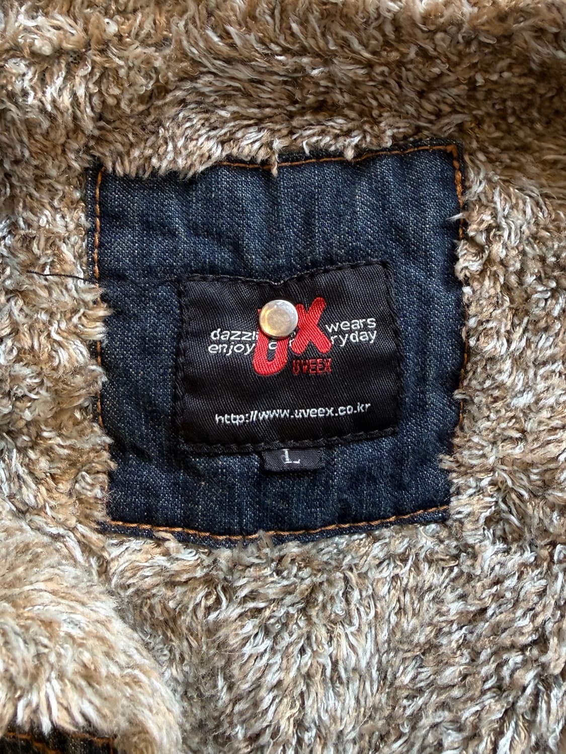 [L] UVEEX Vintage FUR DENIM JACKET 상품이미지3