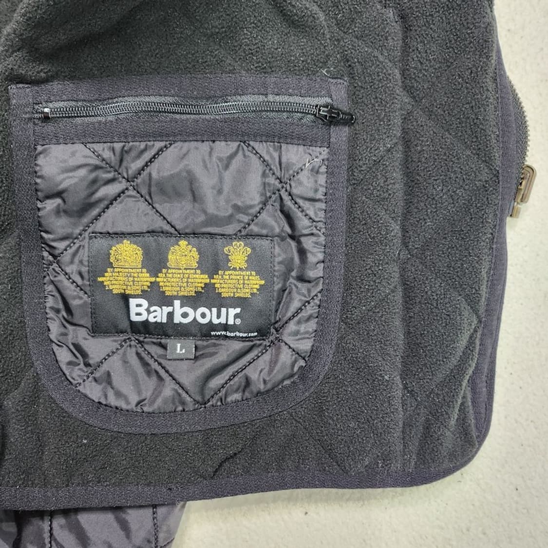 BARBOUR 퀼트 집라이너 조끼 Men L 상품이미지5