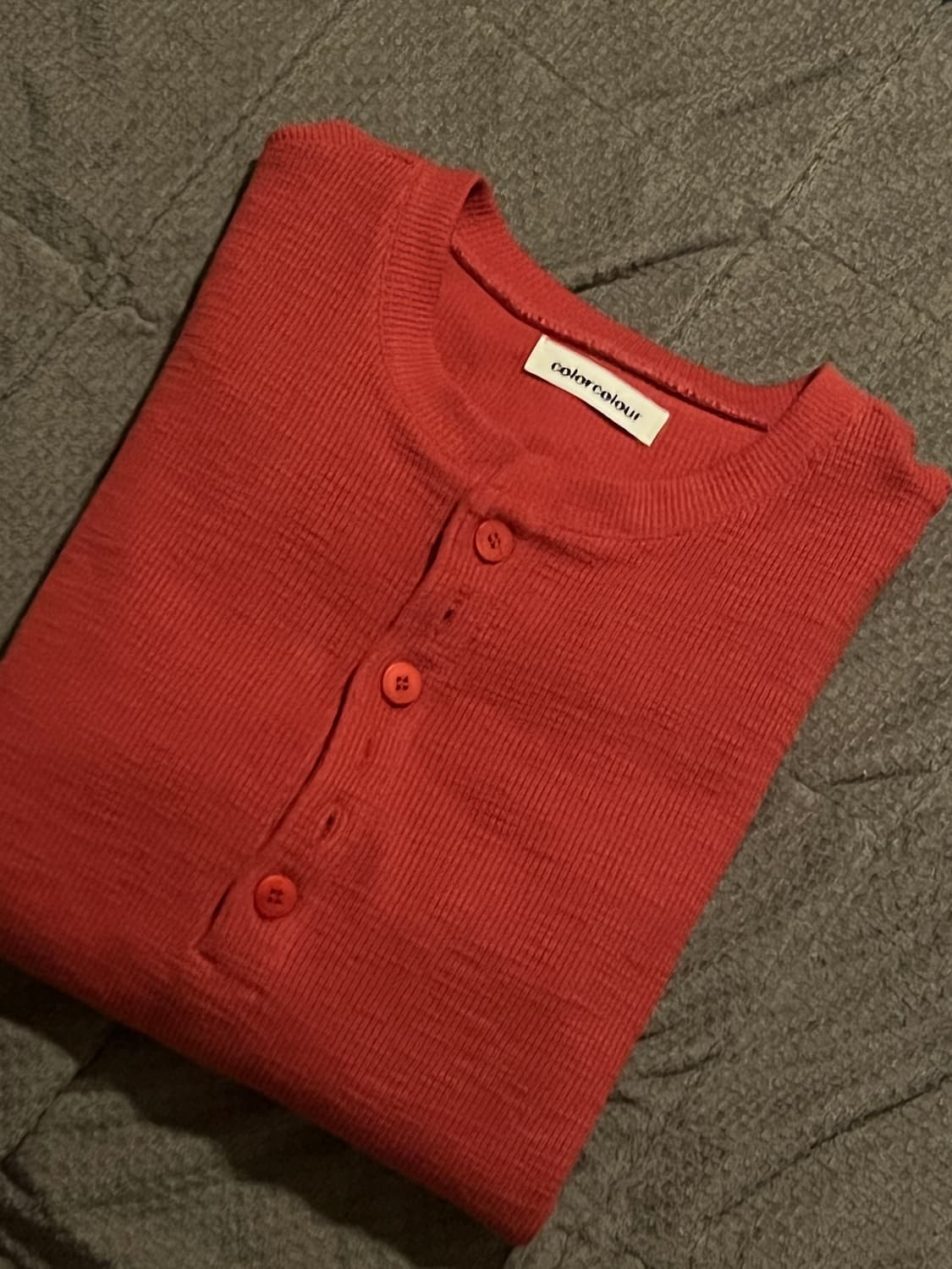 컬러컬러 버튼 헨리넥 3 사이즈 상품이미지1