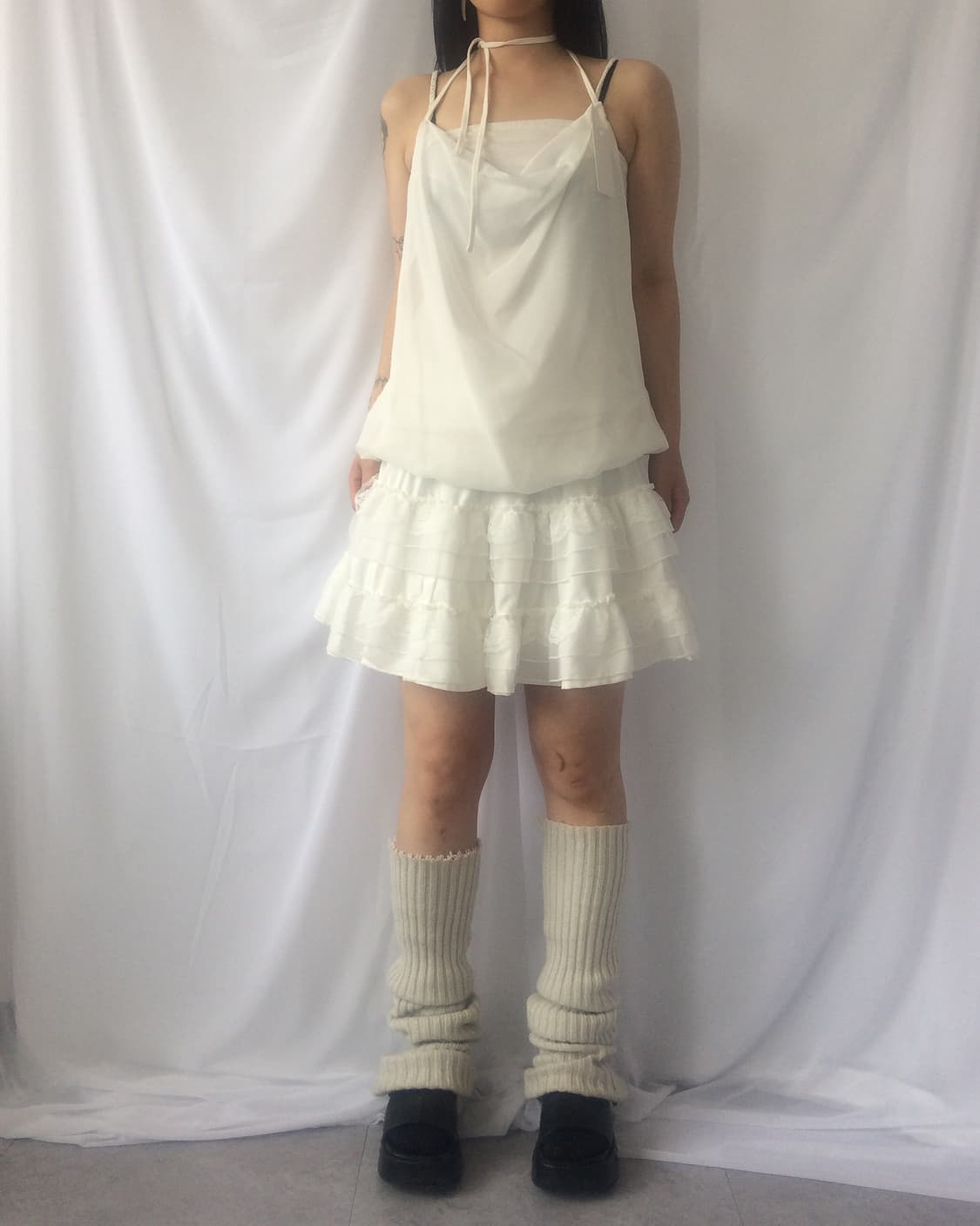 Tied drape point sleeveless 상품이미지7
