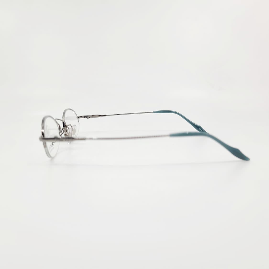 Vintage 반무테 안경 실버 그레이 상품이미지3