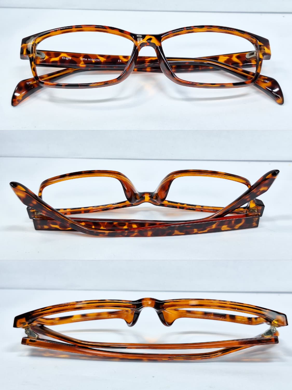 ELight 일본 하우스 브랜드(메가네 이치바)뿔테 스퀘어 안경 안경테 상품이미지3