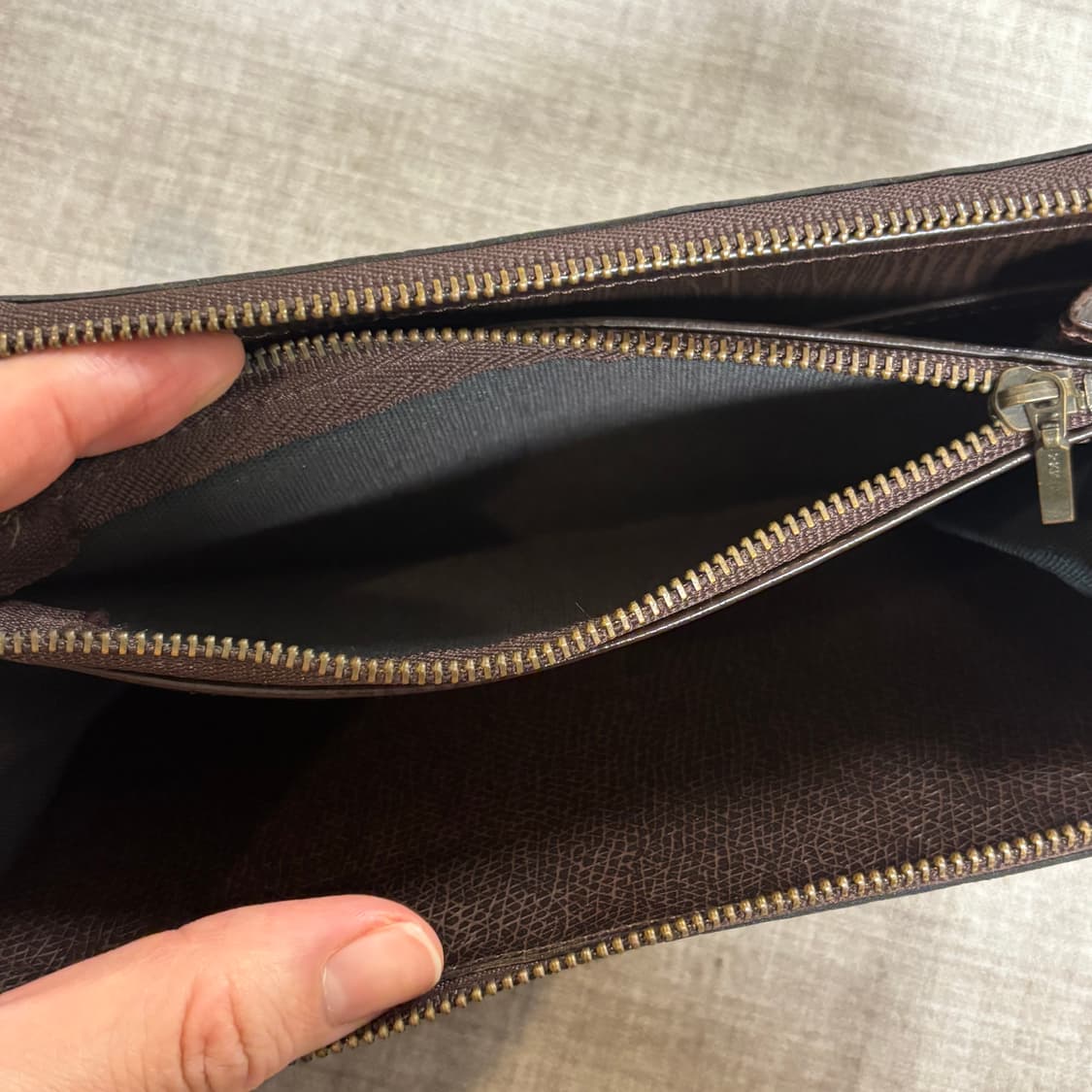 일본구매 고급 다크 브라운 장지갑 남녀공용 상품이미지9