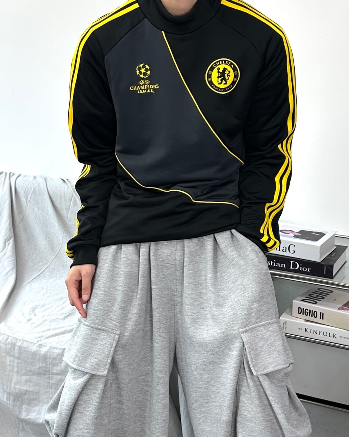 아디다스 12-13 챔피언스리그 첼시 트레이닝 탑 S 상품이미지2