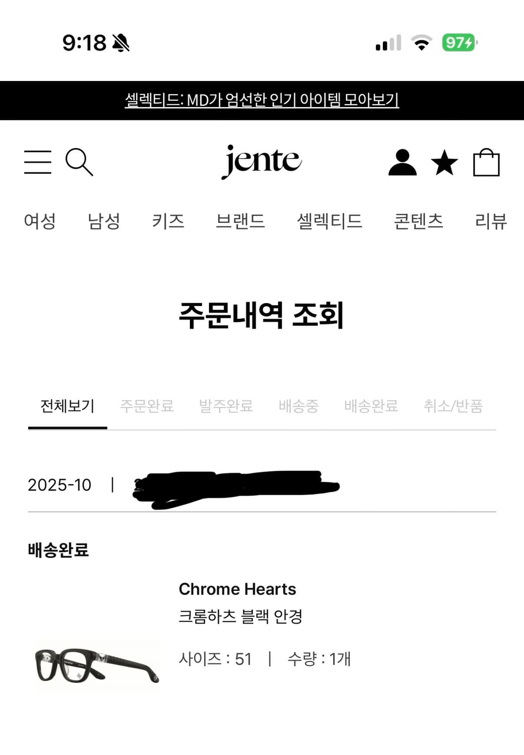 크롬하츠 안경 well hell yeah 무광 뿔테 상품이미지6