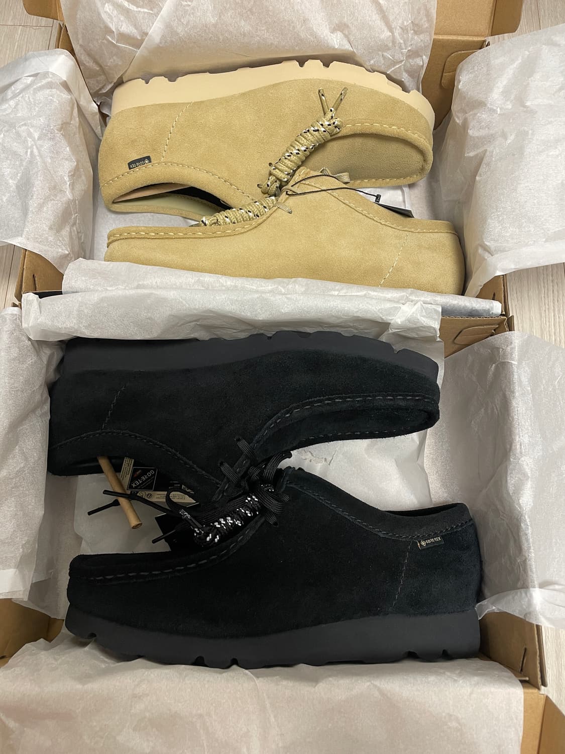 클락스 왈라비 고어텍스 블랙(7.5)/메이플(7) 새상품 상품이미지1