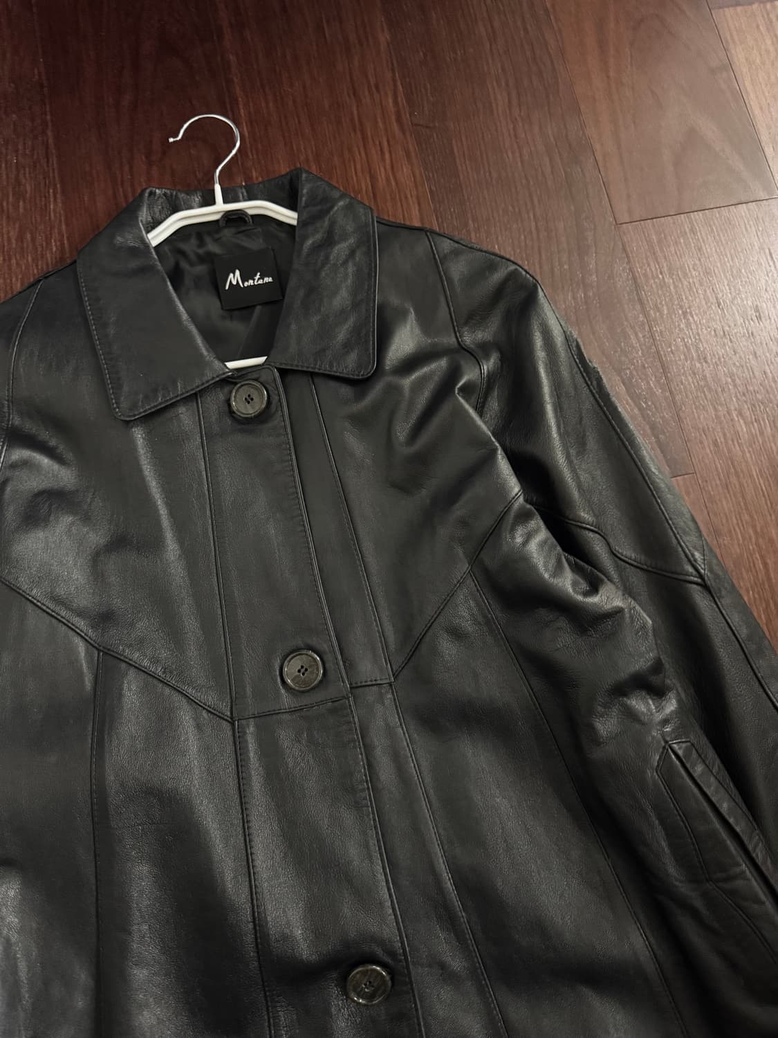 소가죽 롱코트 상품이미지2