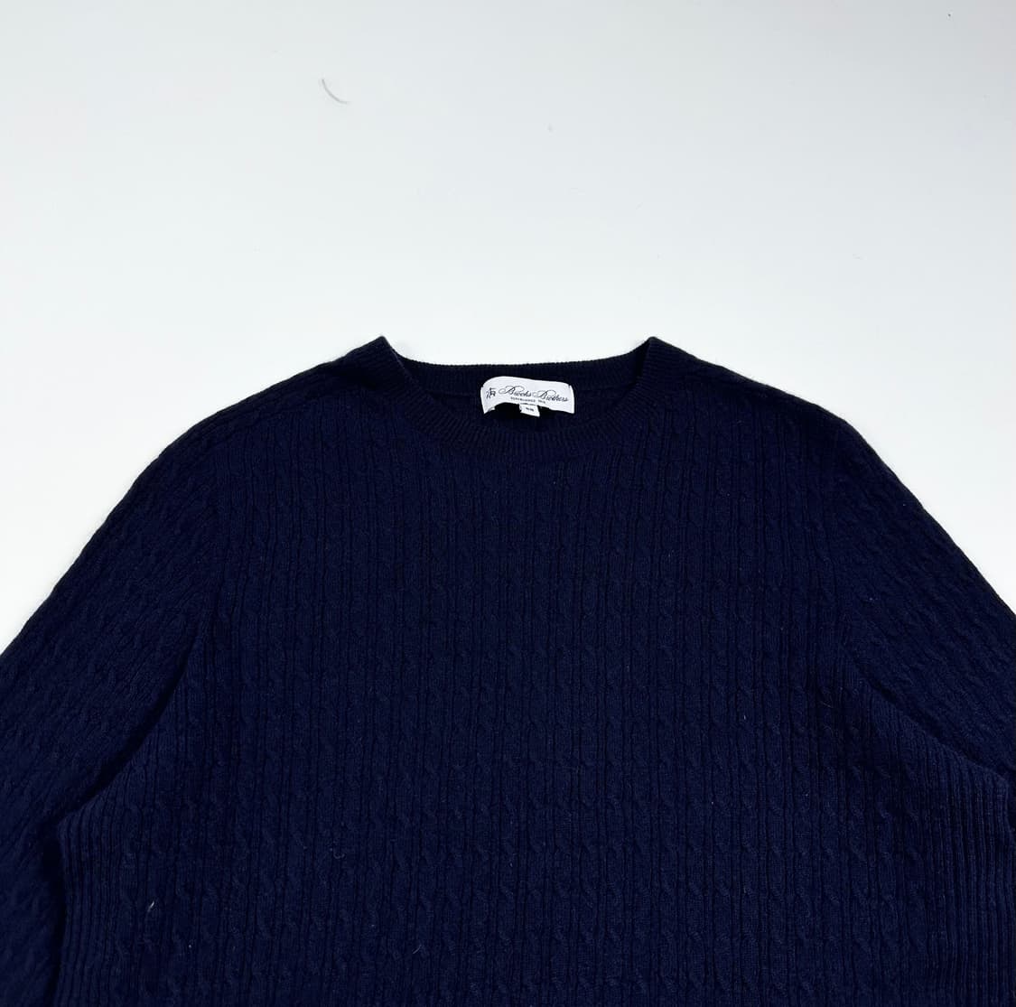 브룩스브라더스 클래식 캐시미어 케이블 니트 네이비 L 상품이미지2