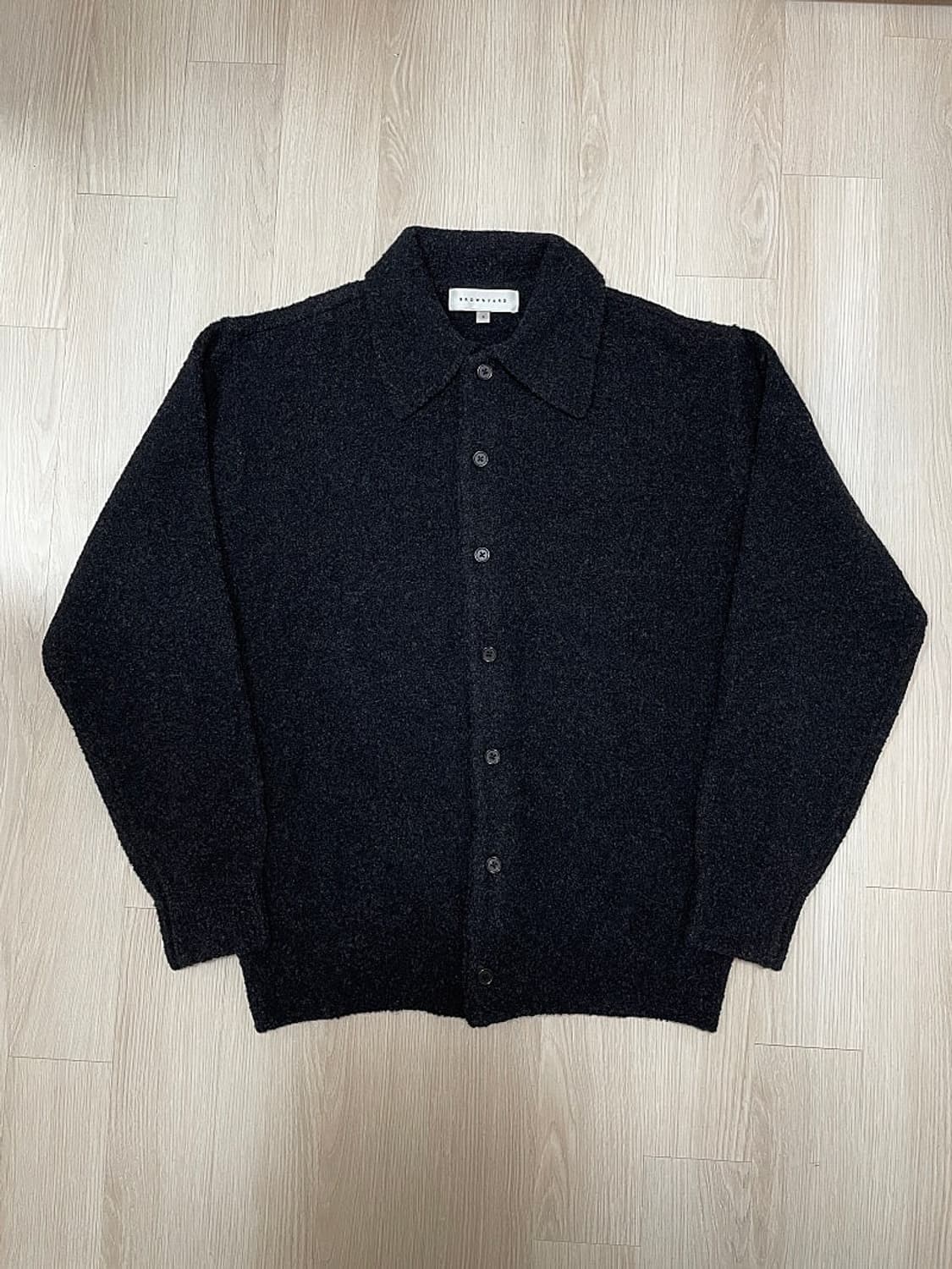 브라운야드 카라 가디건 잉크블랙 5 상품이미지1