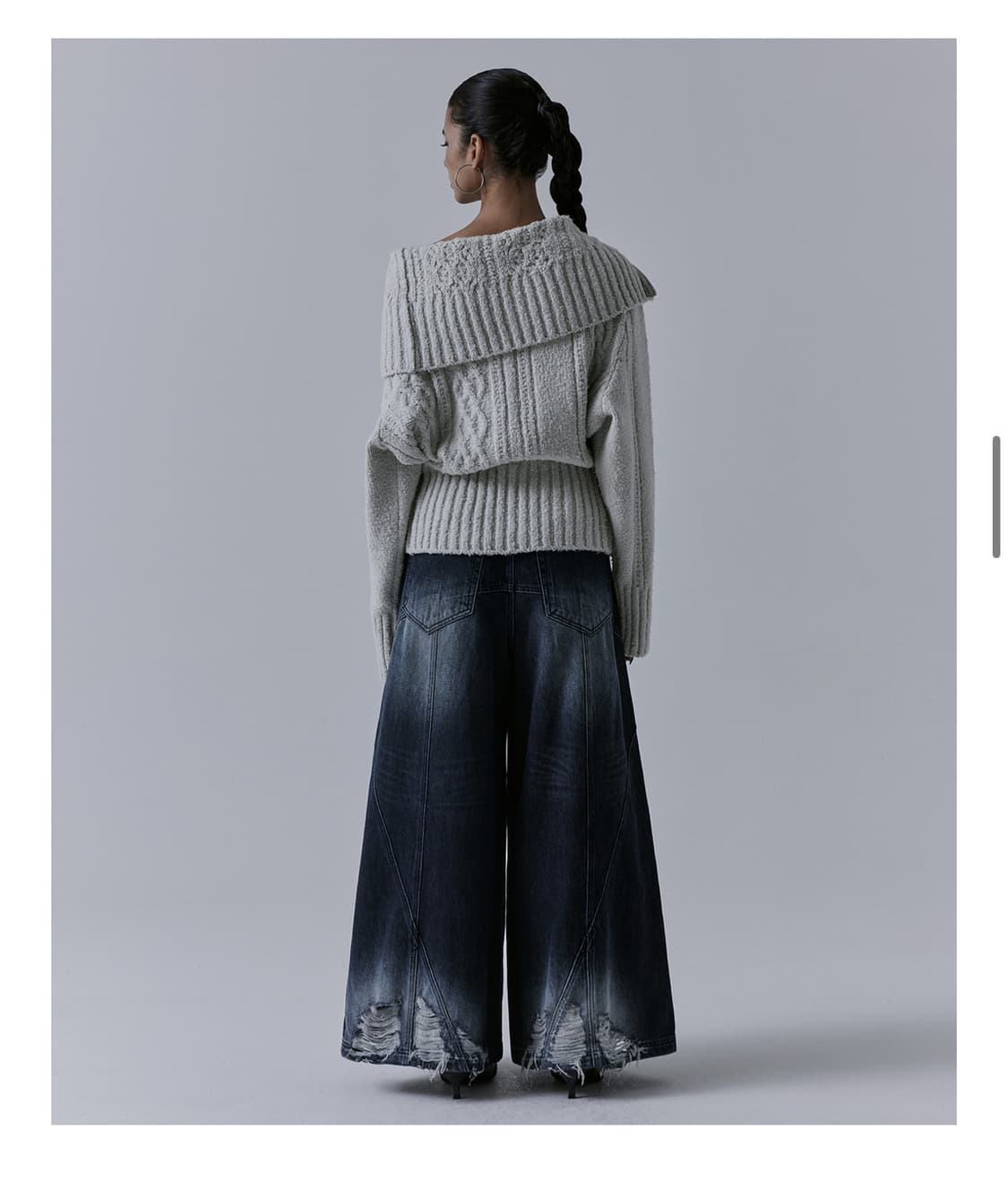 트리밍버드) 2-way Unbalance Off-shoulder Knit 상품이미지2