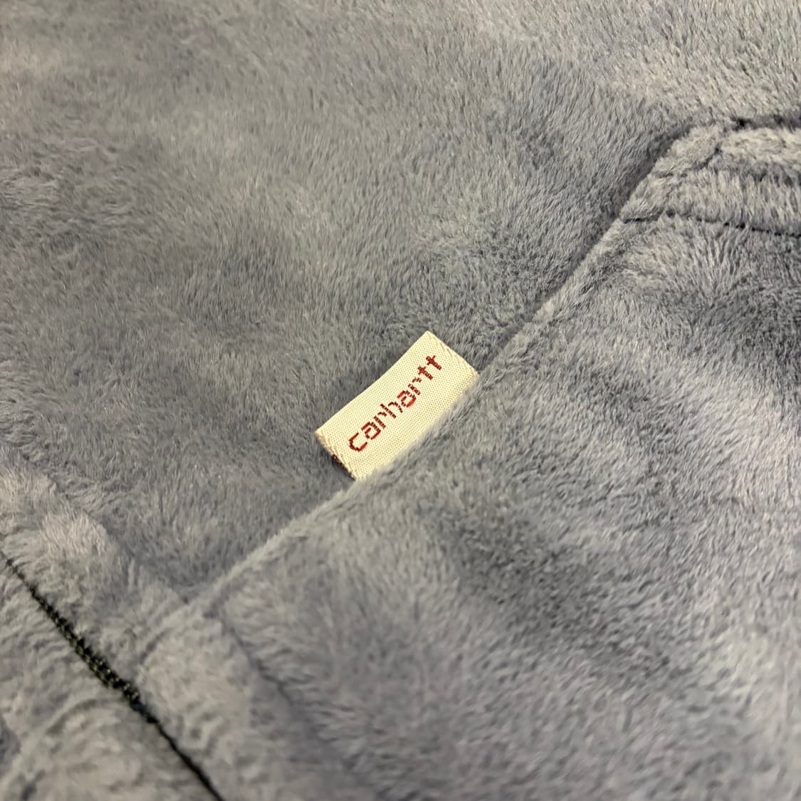 [M] 80s 칼하트 USA 플리스 벨벳 후드 집업 블루 B676 상품이미지4