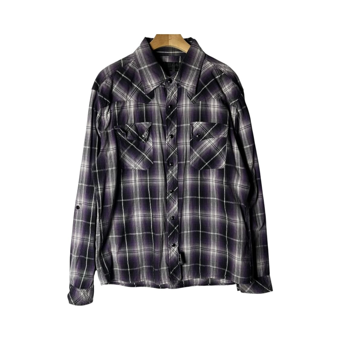 [Roushatte] 재팬 펑크무드 체크 웨스턴셔츠 상품이미지1