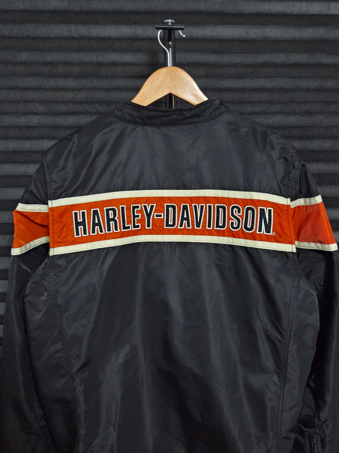 [할리데이비슨] 빅로고 자수 라인 나일론 레이싱 자켓 | 00177 상품이미지6