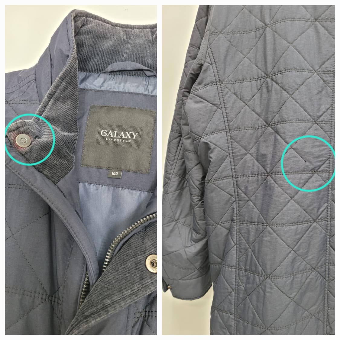 GALAXY 갤럭시 신슐레이트 퀼팅 사파리 자켓 / 남 100 네이비
 상품이미지7