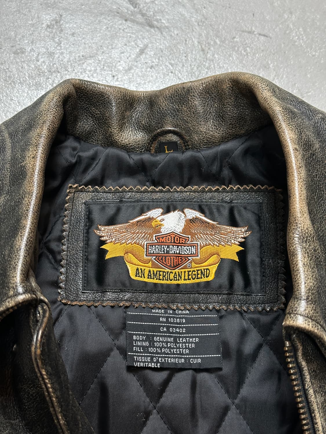 00's 할리데이비슨 레더 봄버 자켓 빈티지 레더자켓 상품이미지9