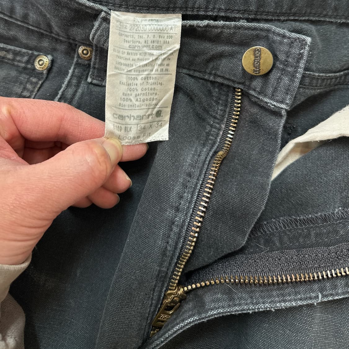 칼하트 카펜터 팬츠 B159-BLK 34 상품이미지7