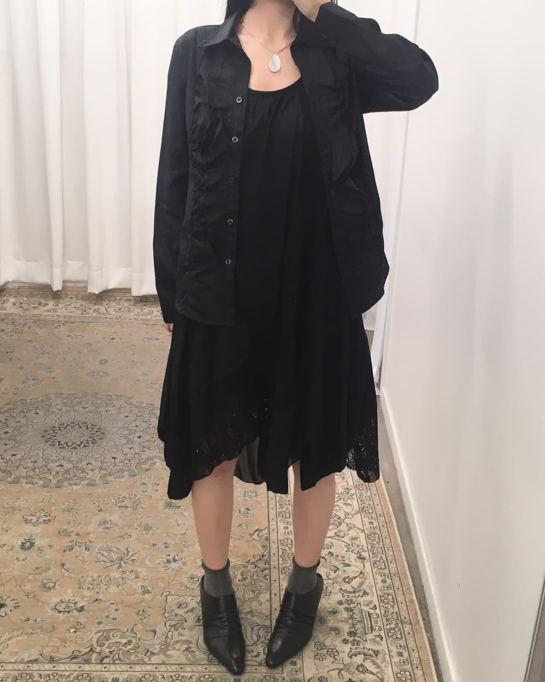 블랙 나시 원피스 상품이미지3