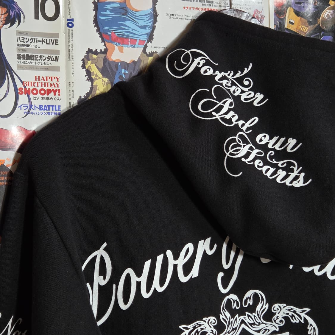 JPN 빈티지 펑크 레터링 프린팅 후드티 상품이미지6