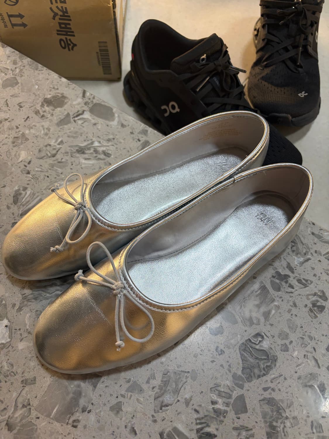 H&M 실버 플랫 슈즈 38 상품이미지2