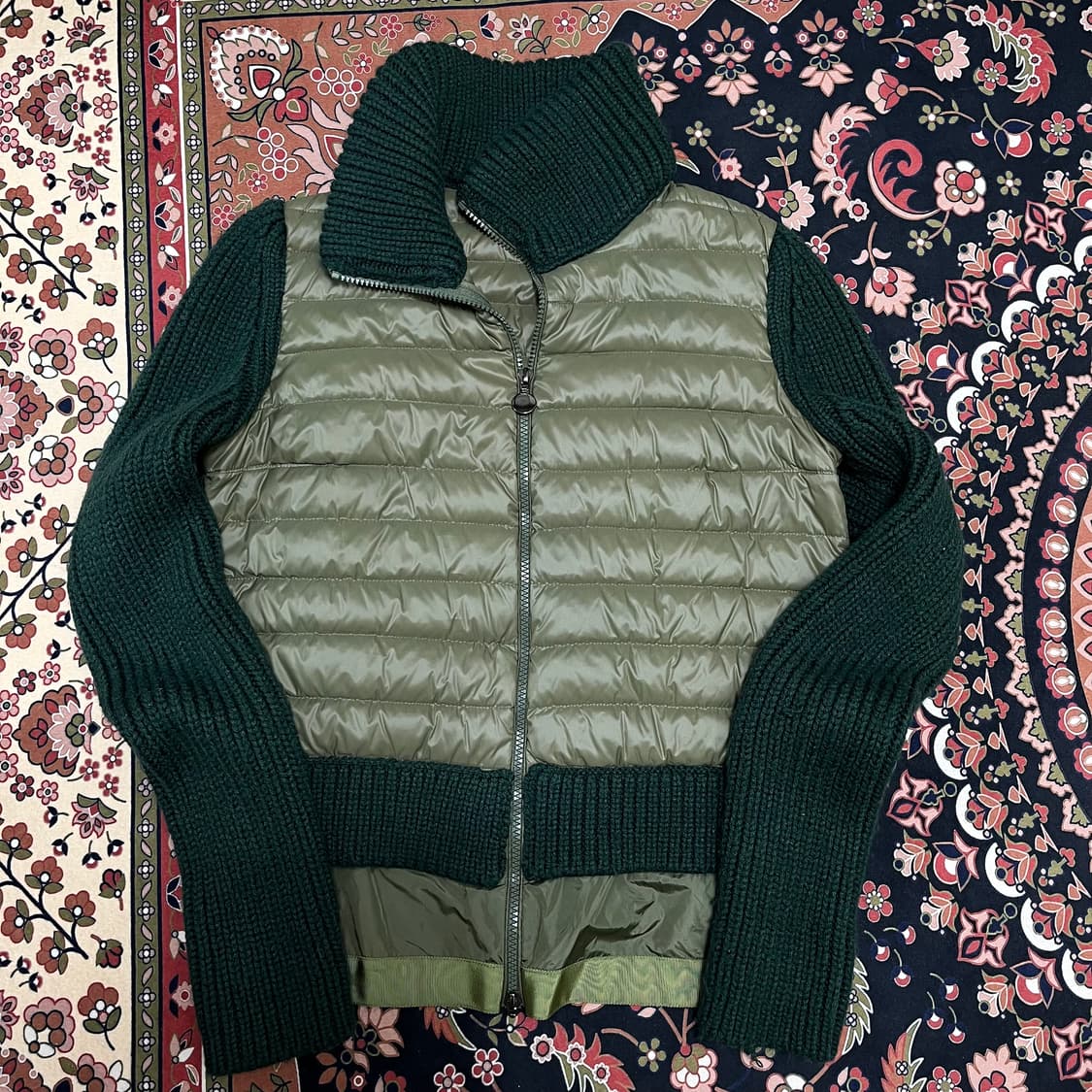 여성 패딩 집업 니트 가디건 M 상품이미지1