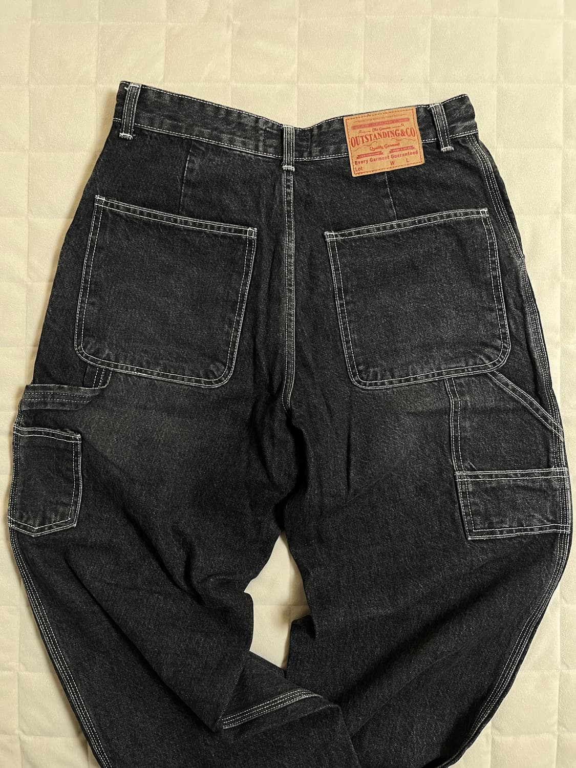 [S] 아웃스탠딩 루즈핏 카펜터 데님 블랙 상품이미지2