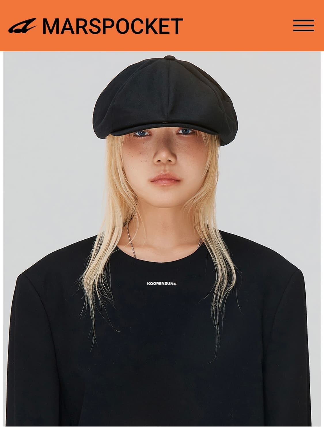 마스포켓 빅 뉴스보이 캡 (블랙) 상품이미지2