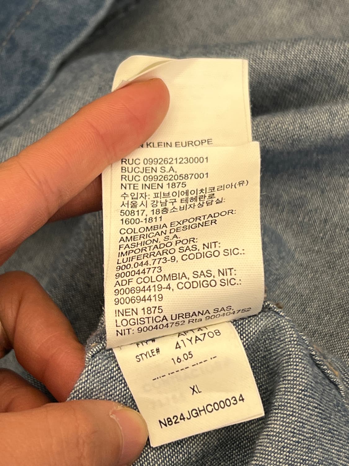 캘빈클라인 데님 웨스턴 셔츠 처분  상품이미지4