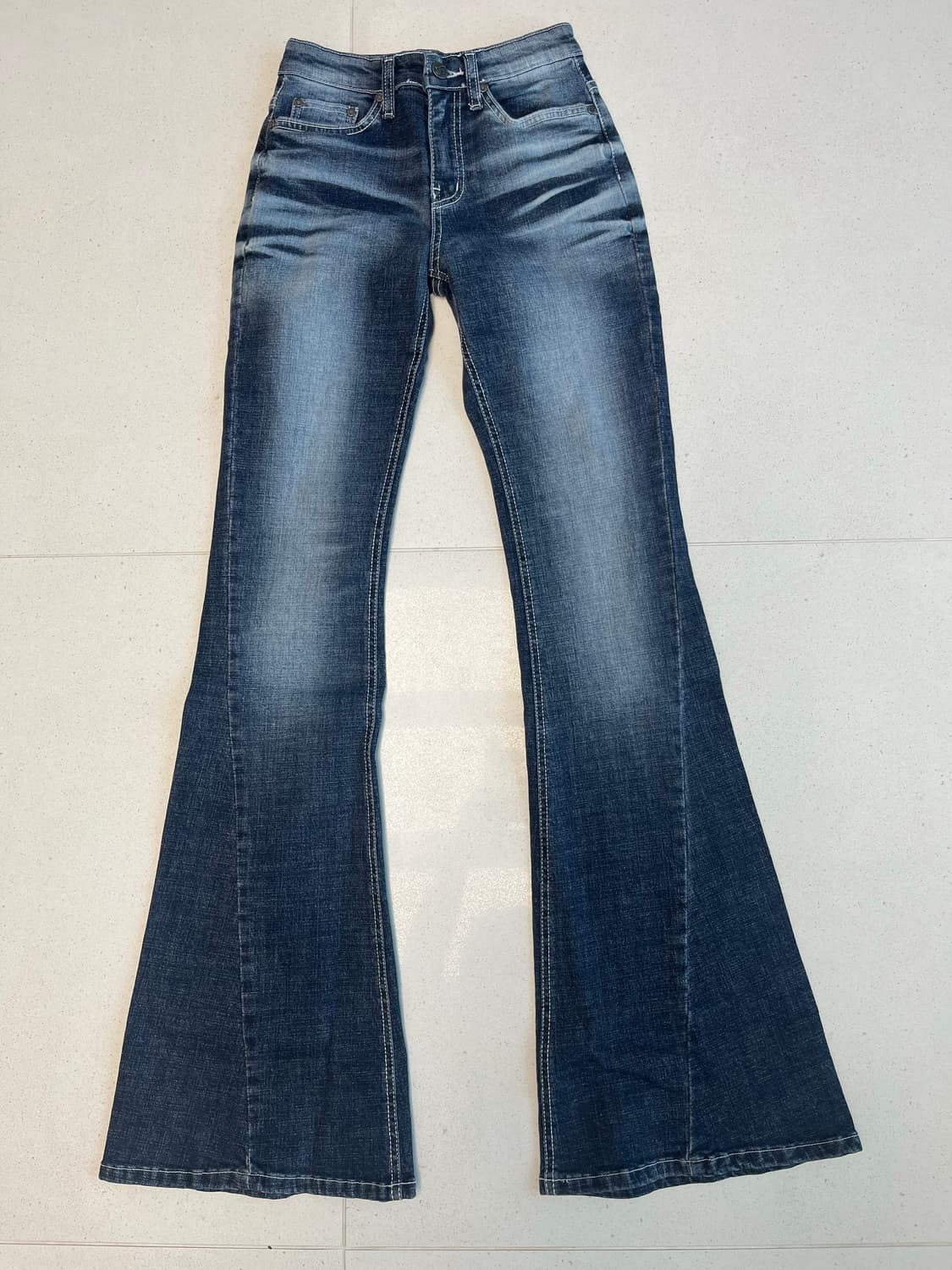 시너진 CAT WASHING DENIM PANTS DEEP BLUE 상품이미지3