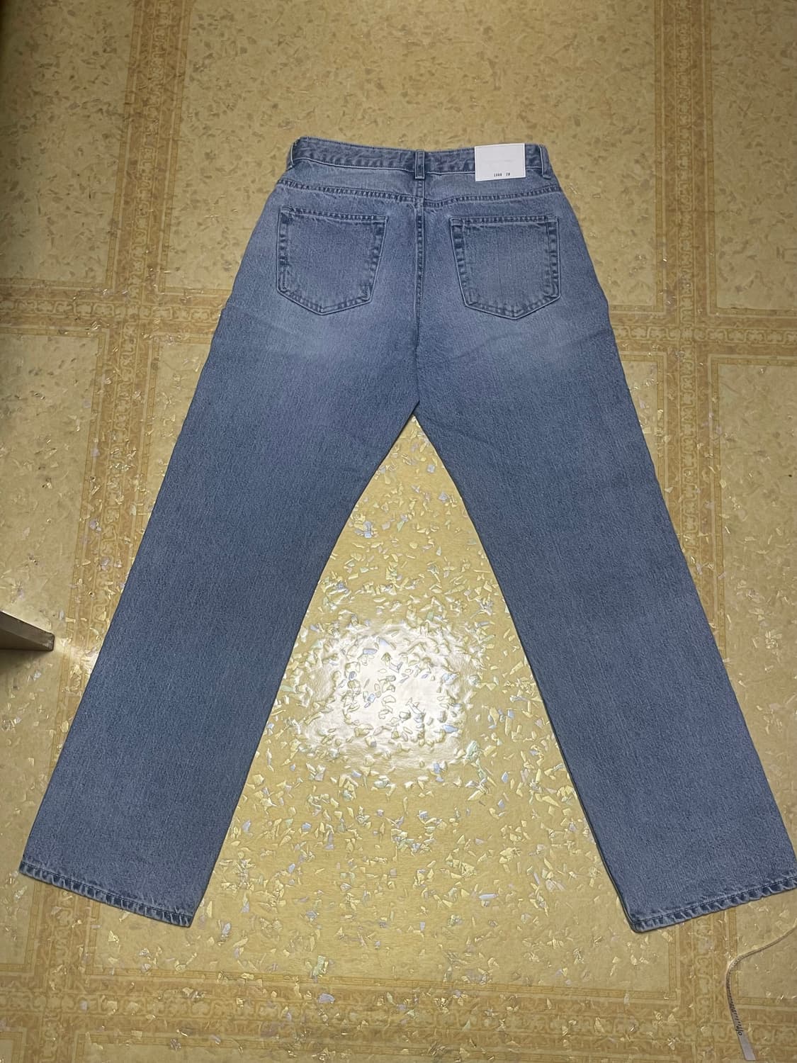 인스턴트데님 연청 와이드 스트레이트핏 팬츠 상품이미지2