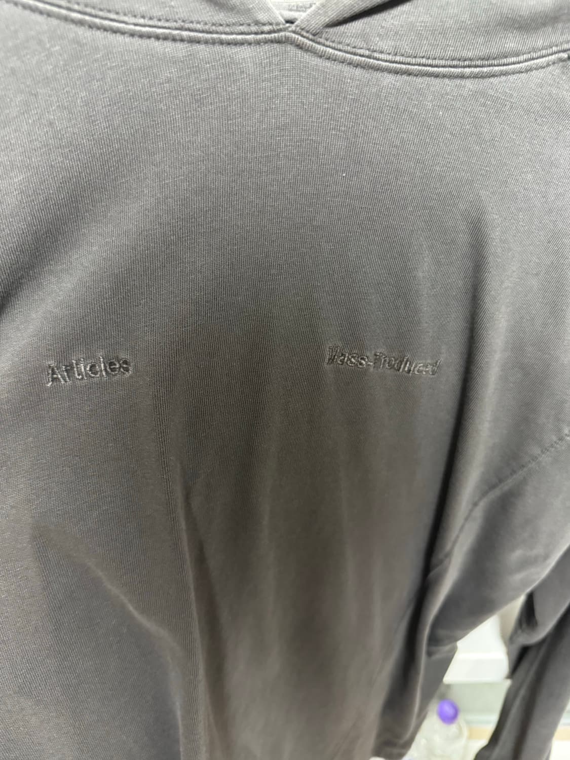 플라스틱프로덕트 후드 롱슬리브 차콜 상품이미지2