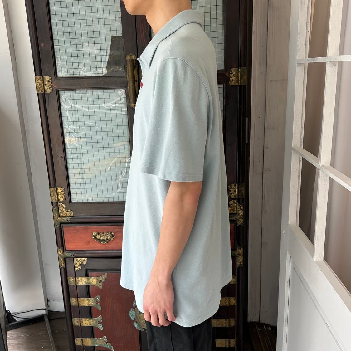 프라다 스포츠 체스트 포켓 폴로 셔츠 상품이미지2