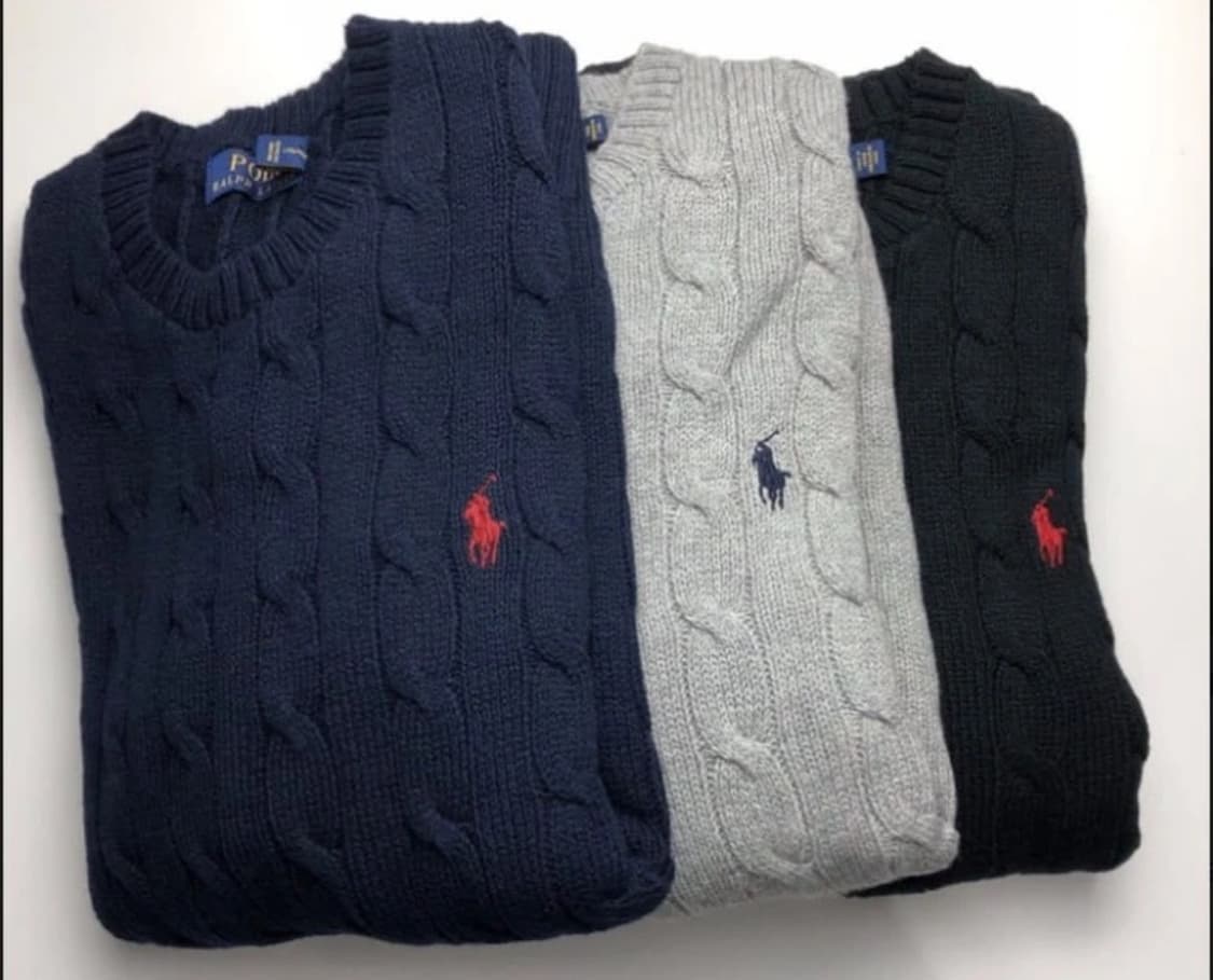 폴로 꽈배기 니트 미개봉 새상품 상품이미지1