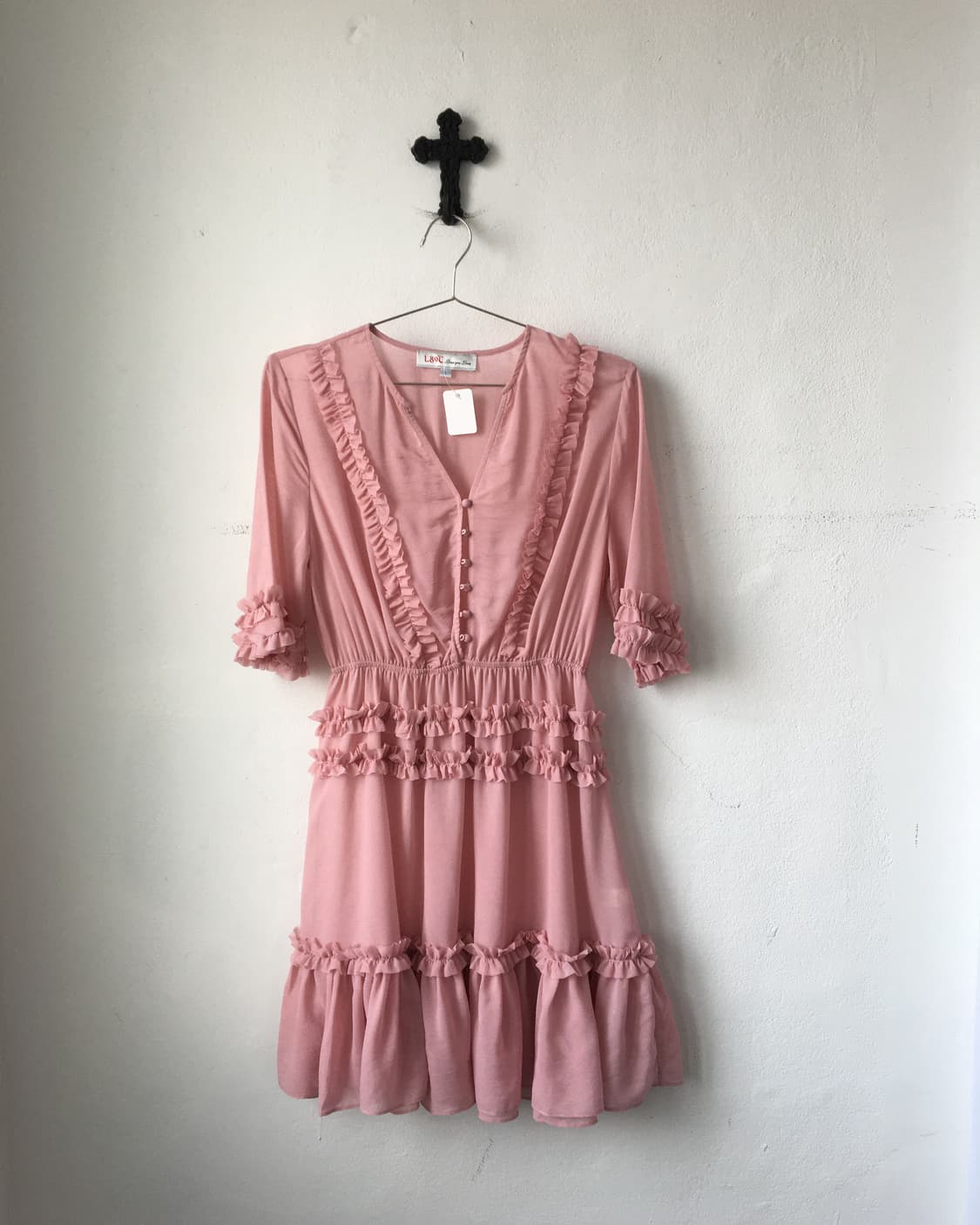 Frill layer point glossy onepiece 상품이미지2