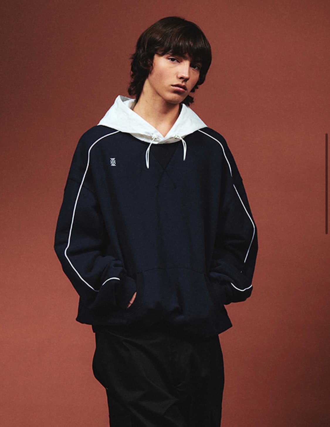 기준 ALVY Hoodie Navy White  상품이미지1