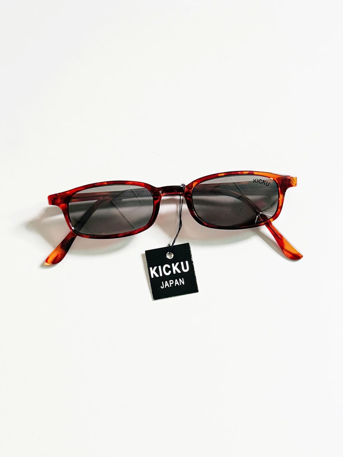 90s KICKU JAPAN 레오파드 스퀘어 뿔테 빈티지 선글라스 상품이미지1