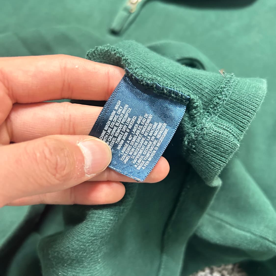 폴로 (POLO RalphLauren)그린 코튼 반집업 니트 상품이미지6