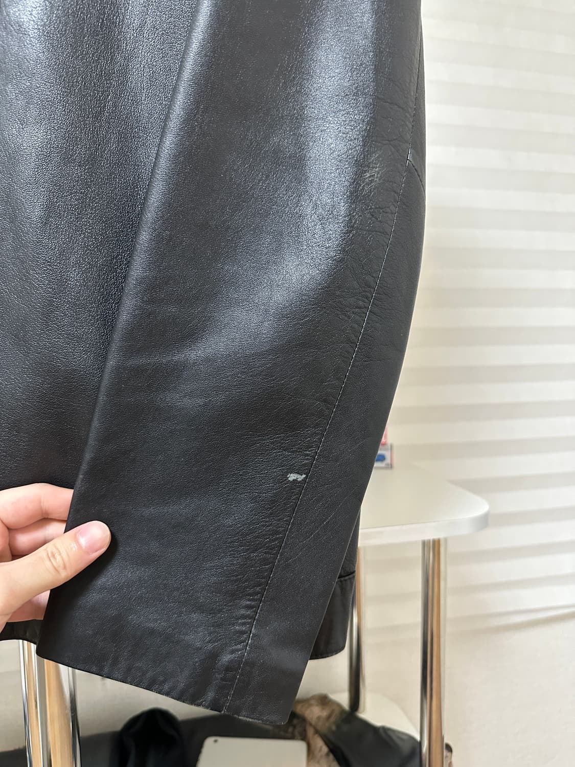 Lambskin Stand Collar Jacket 상품이미지4