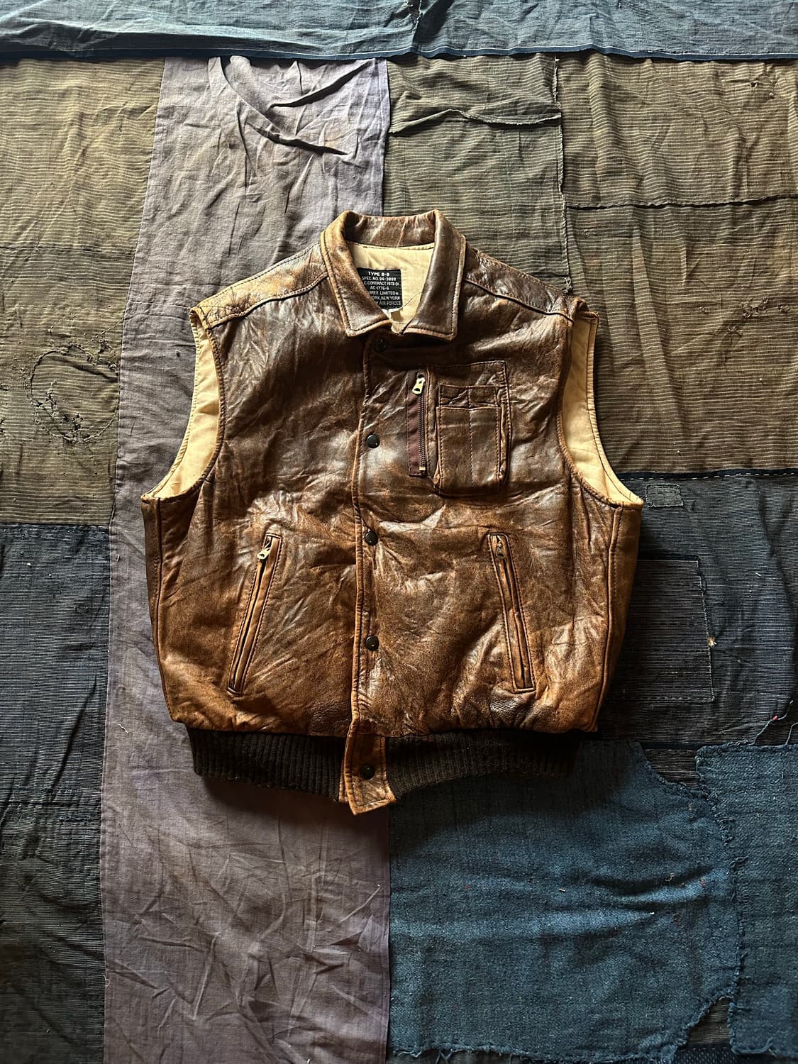 Vintage Avirex B-9 Leather Vest 상품이미지2
