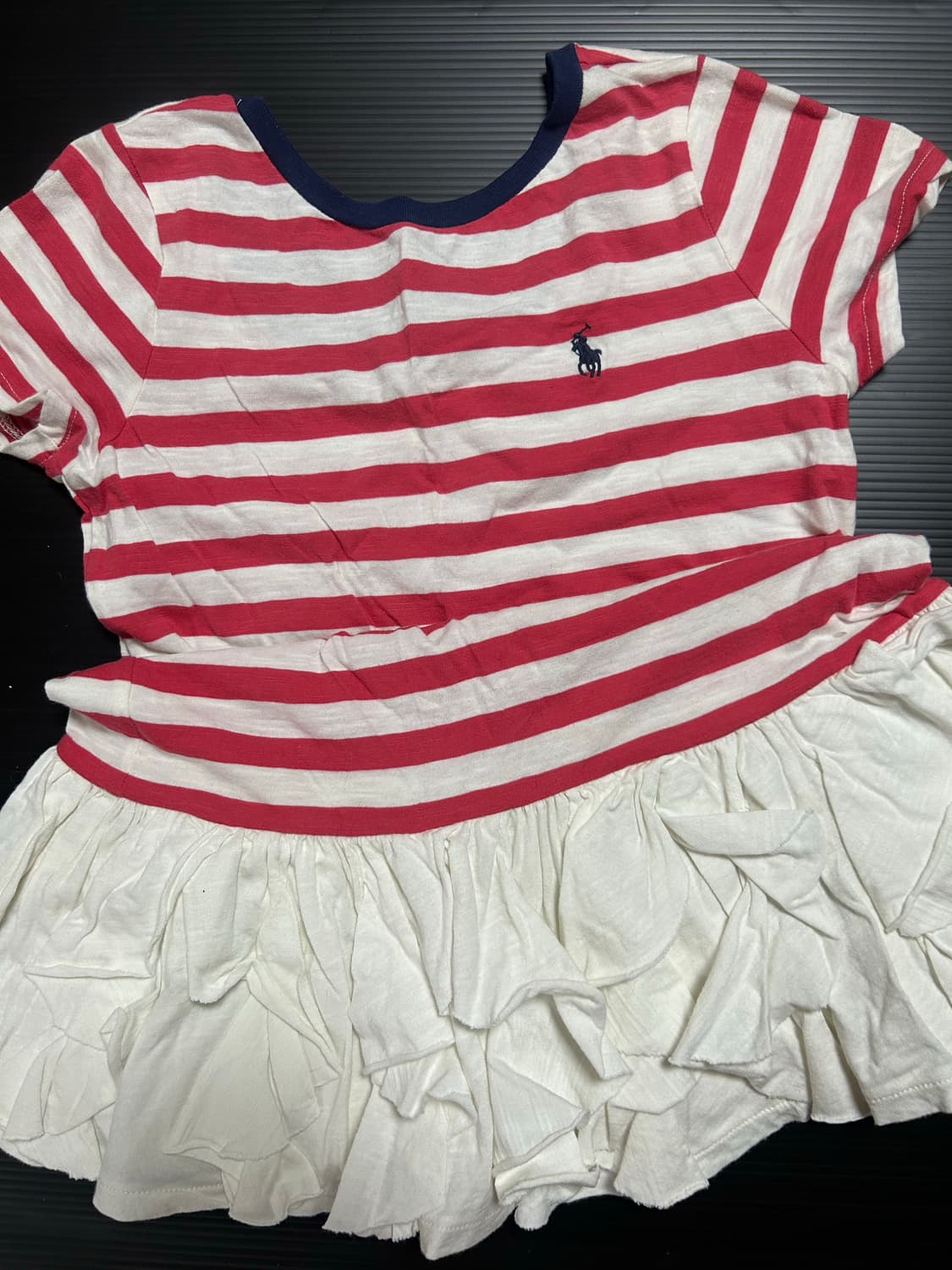 폴로 랄프로렌 여아 원피스 레드 스트라이프 상품이미지1