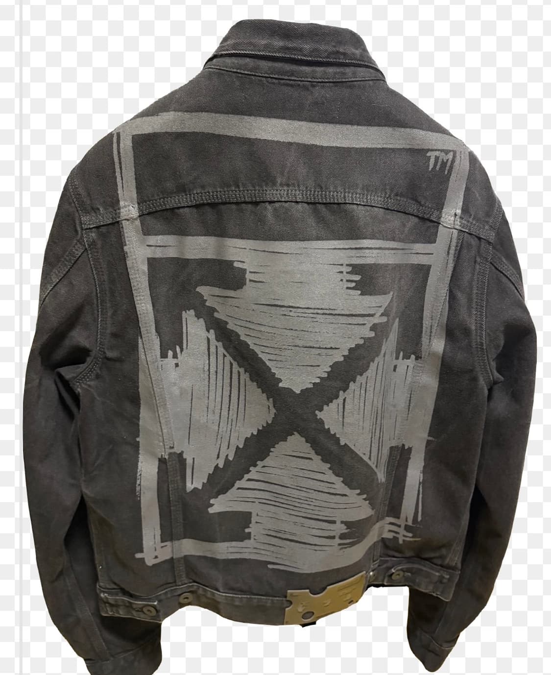 오프화이트 네거티브 마크 슬림핏 데님자켓 상품이미지2