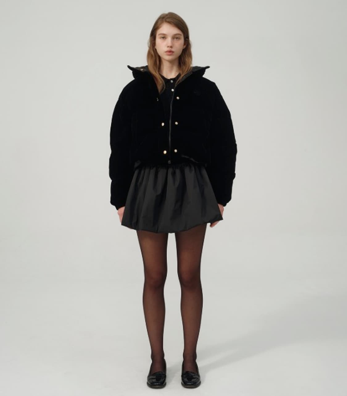 더바넷 벨벳 숏 패딩 상품이미지6