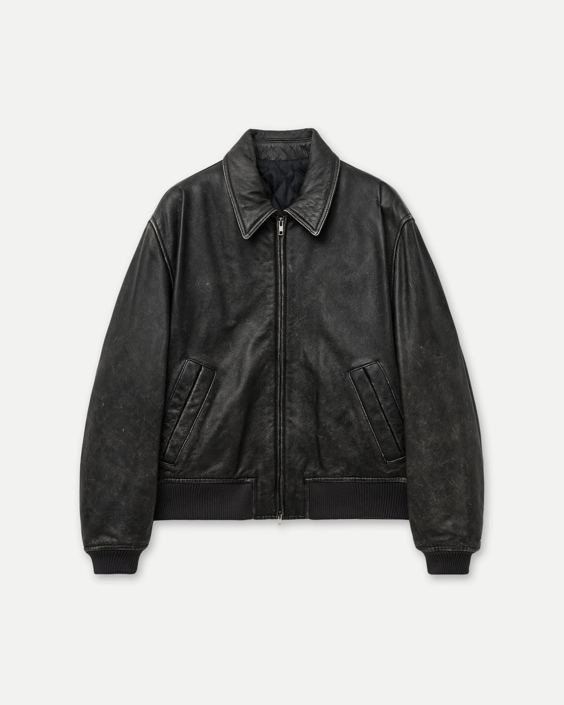 [48구매]엘무드 아머 카우하이드 레더 자켓 상품이미지2