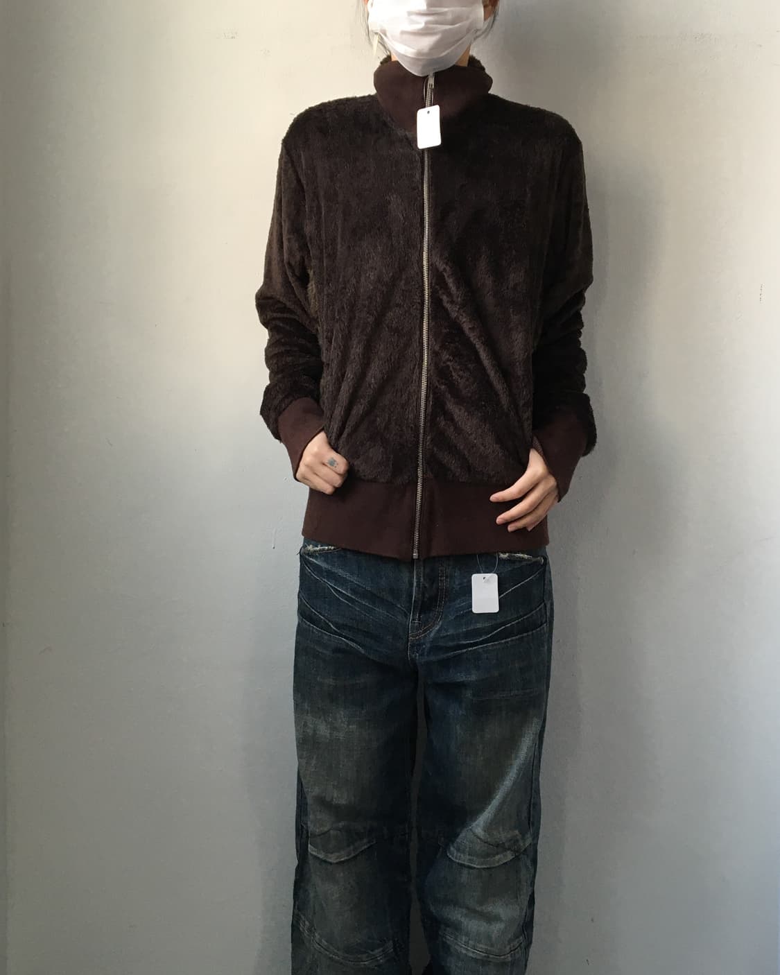 Morgan fake fur high neck zip up 상품이미지1